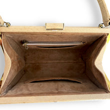 Load image into Gallery viewer, Stunning Vintage Creme Ostrich Leather Handbag by Corbeau