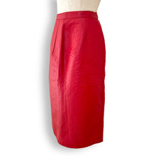 Load image into Gallery viewer, Vintage Cherry Red Leather skirt