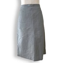 Load image into Gallery viewer, Vintage Grey Leather Knee Length Skirt