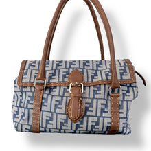 Load image into Gallery viewer, Stunning Vintage Fendi Denim Selleria Linda Zucca Handbag
