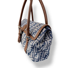 Load image into Gallery viewer, Stunning Vintage Fendi Denim Selleria Linda Zucca Handbag