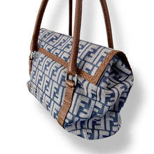 Load image into Gallery viewer, Stunning Vintage Fendi Denim Selleria Linda Zucca Handbag