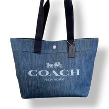 Load image into Gallery viewer, Vintage Coach Denim Logo Tote