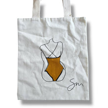 Load image into Gallery viewer, Hand-Painted Cotton Tote by Siswata Marie