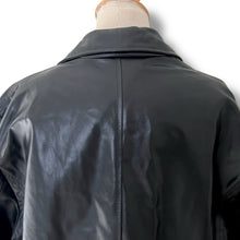 Load image into Gallery viewer, Vintage Black Leather Longline Coat, 1990s