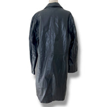 Load image into Gallery viewer, Vintage Black Leather Longline Coat, 1990s