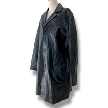 Load image into Gallery viewer, Vintage Black Leather Longline Coat, 1990s