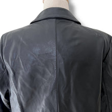 Load image into Gallery viewer, Vintage TCM Black Leather Coat – Minimal, Luxe, and Effortless