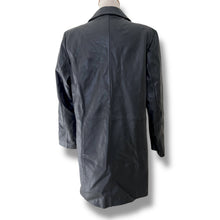 Load image into Gallery viewer, Vintage TCM Black Leather Coat – Minimal, Luxe, and Effortless