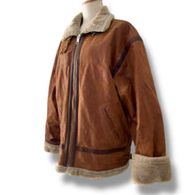 Load image into Gallery viewer, Vintage Shearling-Lined Suede Jacket