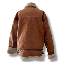 Load image into Gallery viewer, Vintage Shearling-Lined Suede Jacket