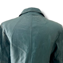 Load image into Gallery viewer, Vintage Forest Green Leather Jacket