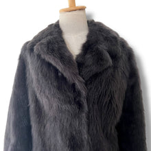 Load image into Gallery viewer, Vintage Charcoal Fur Coat