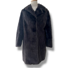 Load image into Gallery viewer, Vintage Charcoal Fur Coat