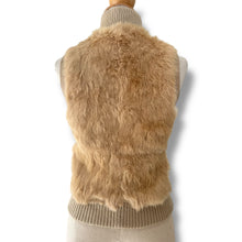 Load image into Gallery viewer, Vintage Beige Rabbit Fur and Knit Vest