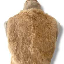 Load image into Gallery viewer, Vintage Beige Rabbit Fur and Knit Vest