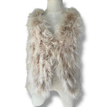 Load image into Gallery viewer, Vintage Ostrich Feather Vest – Cream