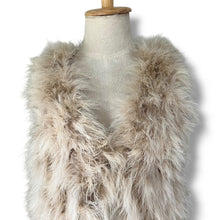 Load image into Gallery viewer, Vintage Ostrich Feather Vest – Cream