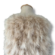 Load image into Gallery viewer, Vintage Ostrich Feather Vest – Cream