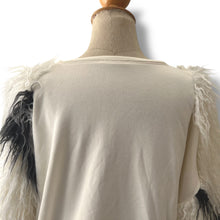 Load image into Gallery viewer, White Shaggy Sleeve Statement Top by Zara