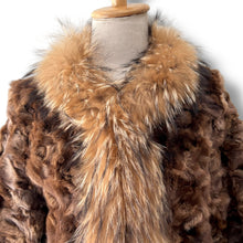 Load image into Gallery viewer, Vintage Sable Fur Coat with Raccoon Trim