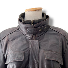 Load image into Gallery viewer, Vintage Brown Leather Utility Jacket
