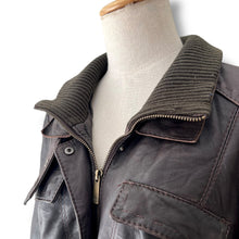 Load image into Gallery viewer, Vintage Brown Leather Utility Jacket