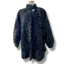 Load image into Gallery viewer, Vintage Black Persian Lamb Coat