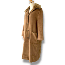 Load image into Gallery viewer, Max Mara Camel Wool Coat with Nutria Fur Collar