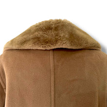 Load image into Gallery viewer, Max Mara Camel Wool Coat with Nutria Fur Collar