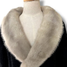 Load image into Gallery viewer, Vintage Black Persian Lamb Coat with Pale Mink Collar