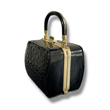 Load image into Gallery viewer, Vintage Mock-Croc Mini Top-Handle Bag