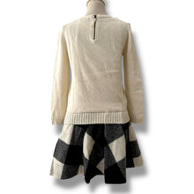 Load image into Gallery viewer, Rare Ivory Cable Knit + Buffalo Check Wool Skirt Combo
