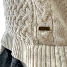Load image into Gallery viewer, Rare Ivory Cable Knit + Buffalo Check Wool Skirt Combo