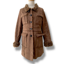 Load image into Gallery viewer, Real Suede Fur-Trimmed Coat – One After Another by Nice Claup (Japan)