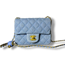 Load image into Gallery viewer, Blue Quilted Crossbody – Chanel Inspired (Not Authentic)