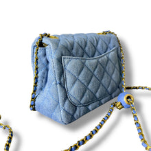 Load image into Gallery viewer, Blue Quilted Crossbody – Chanel Inspired (Not Authentic)
