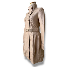 Load image into Gallery viewer, Vero Moda Taupe Leather Trench Coat with Belt