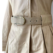 Load image into Gallery viewer, Vero Moda Taupe Leather Trench Coat with Belt