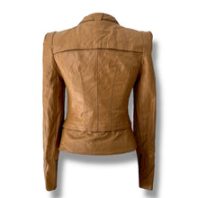 Load image into Gallery viewer, Vero Moda Classic Caramel Leather Jacket
