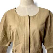 Load image into Gallery viewer, Vero Moda Classic Belted Leather Jacket – Neutral Beige