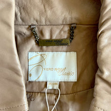 Load image into Gallery viewer, Tan Leather Jacket with Real Fur Trim – Vero Moda Classic