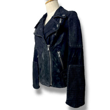Load image into Gallery viewer, Vero Moda Washed Black Suede Biker Jacket