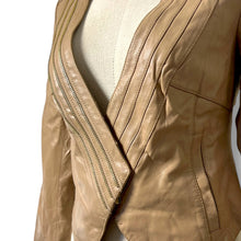 Load image into Gallery viewer, Vero Moda Real Leather Zipped Jacket in Tan