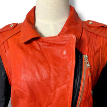 Load image into Gallery viewer, New with Tags Vero Moda Red & Black Moto Jacket