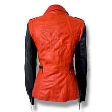 Load image into Gallery viewer, New with Tags Vero Moda Red & Black Moto Jacket