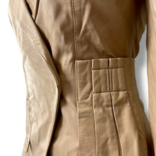 Load image into Gallery viewer, Vero Moda Structured Nude Leather Jacket