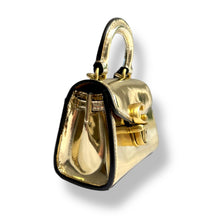 Load image into Gallery viewer, Coach Sammy Top Handle 12 in Gold Mirror Leather (2023 Collection) New with Tags
