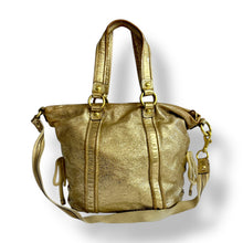 Load image into Gallery viewer, Coach Poppy Metallic Gold Leather Satchel (c. 2000s–2010s)