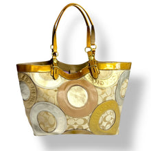 Load image into Gallery viewer, Coach Poppy Metallic Signature Glam Tote (c. 2000s–2010s)